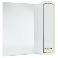 Зеркало со шкафом Bellezza Амелия 70 4610311001380 R Белое патина Золото