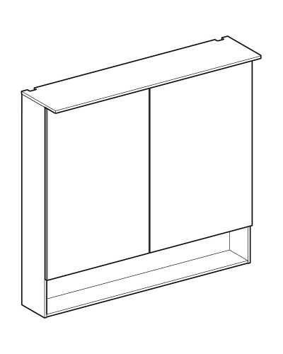 Зеркальный шкаф Geberit Acanto 90 500.646.00.2 Дуб Мистик