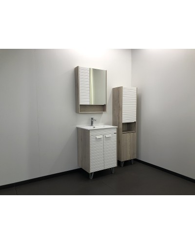 Зеркальный шкаф Comforty Клеон 60 00-00002045 Белый Дуб дымчатый