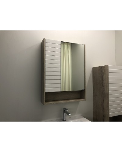 Зеркальный шкаф Comforty Клеон 60 00-00002045 Белый Дуб дымчатый