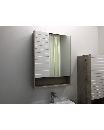 Зеркальный шкаф Comforty Клеон 60 00-00002045 Белый Дуб дымчатый