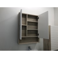 Зеркальный шкаф Comforty Клеон 60 00-00002045 Белый Дуб дымчатый