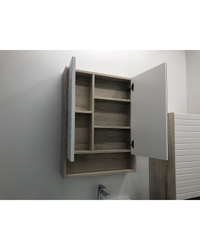 Зеркальный шкаф Comforty Клеон 60 00-00002045 Белый Дуб дымчатый