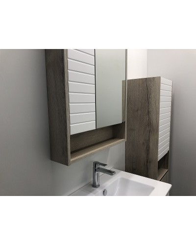 Зеркальный шкаф Comforty Клеон 60 00-00002045 Белый Дуб дымчатый