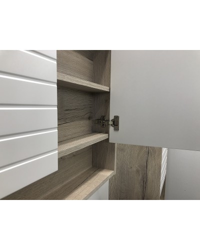 Зеркальный шкаф Comforty Клеон 60 00-00002045 Белый Дуб дымчатый