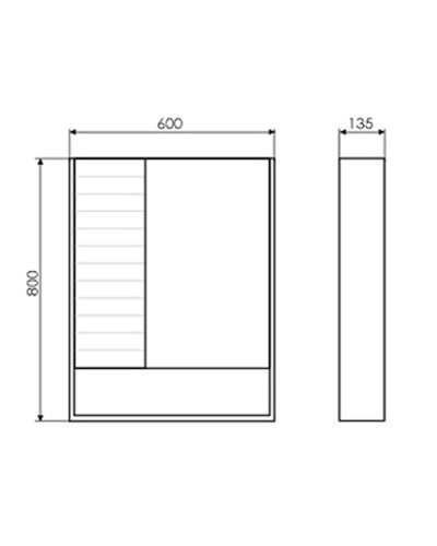 Зеркальный шкаф Comforty Клеон 60 00-00002045 Белый Дуб дымчатый