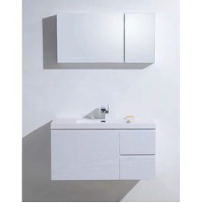 Зеркальный шкаф 100х50 см белый глянец BelBagno BB1000PAC/BL