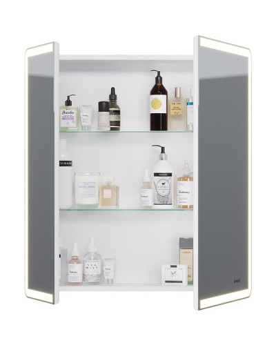 Зеркальный шкаф Dreja Point 70 99.9033 с подсветкой Белый с инфракрасным выключателем