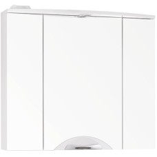 Зеркальный шкаф Style Line Жасмин 2 80 С Люкс ЛС-000010036 с подсветкой Белый глянец