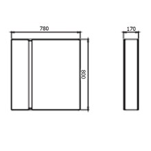 Зеркальный шкаф Creavit Verti 80 VE1080.00.VV с подсветкой Орех