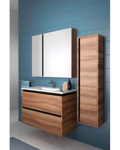 Зеркальный шкаф Creavit Verti 100 VE1100.00.VV с подсветкой Орех