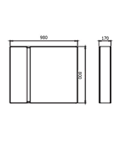 Зеркальный шкаф Creavit Verti 100 VE1100.00.VV с подсветкой Орех