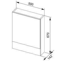 Зеркальный шкаф Aquanet Верона 50 L 207763 подвесной Белый