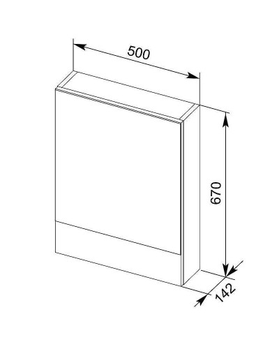 Зеркальный шкаф Aquanet Верона 50 L 207763 подвесной Белый