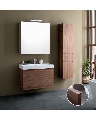 Зеркальный шкаф Aquanet Нью-Йорк 100 L 203955 Орех