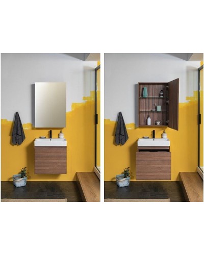 Зеркальный шкаф Aquanet Нью-Йорк 60 R 203951 Орех