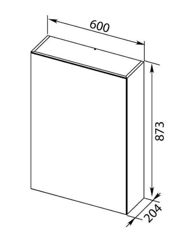 Зеркальный шкаф Aquanet Нью-Йорк 60 R 203951 Орех