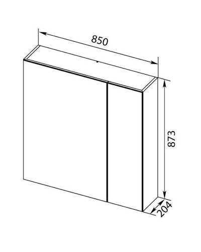 Зеркальный шкаф Aquanet Нью-Йорк 85 L 203954 Орех