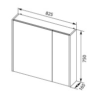 Зеркальный шкаф Aquanet Остин 85 R 200918 Дуб кантербери