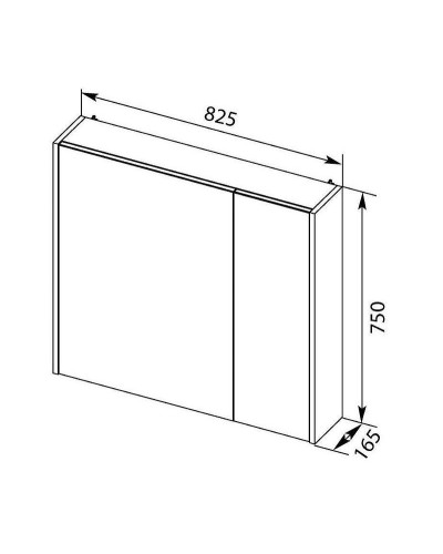 Зеркальный шкаф Aquanet Остин 85 R 200918 Дуб кантербери