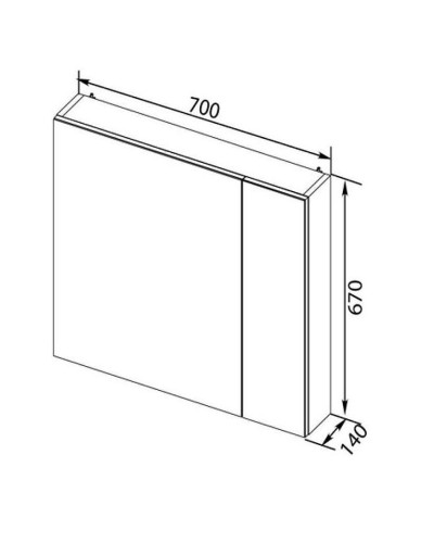 Зеркальный шкаф Aquanet Порто 70 L 241748 Белый глянец