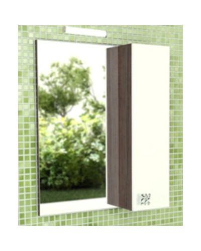 Зеркальный шкаф 60х70 см дуб солсбери/белый глянец Comforty Рио 00003126981