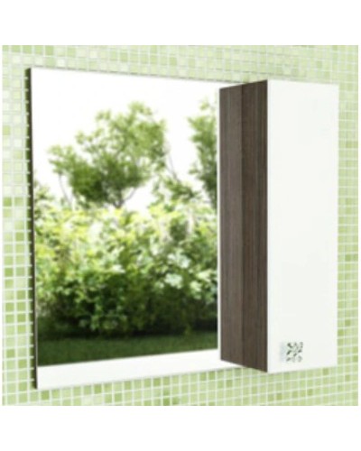 Зеркальный шкаф 79,6х75 см дуб солсбери/белый глянец Comforty Рио 00003126982