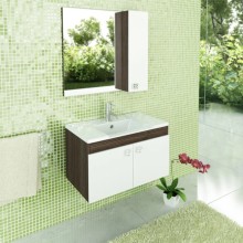 Зеркальный шкаф 79,6х75 см дуб солсбери/белый глянец Comforty Рио 00003126982