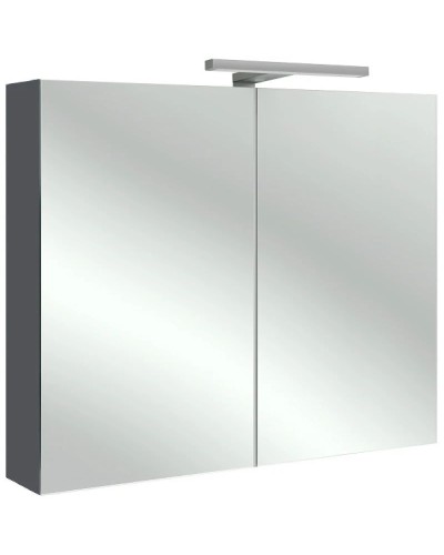 Зеркальный шкаф серый антрацит 80х65 см Jacob Delafon Odeon Up EB796RU-N14