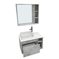 Зеркало со шкафом Grossman Фалькон 80 208003 Бетон