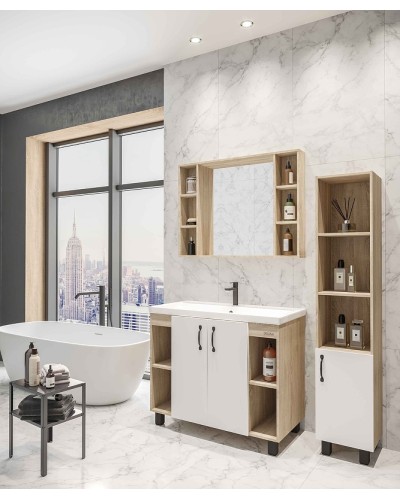 Зеркало со шкафом Grossman Флай 100 201001 Дуб сонома