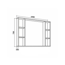 Зеркало со шкафом Grossman Флай 100 201001 Дуб сонома