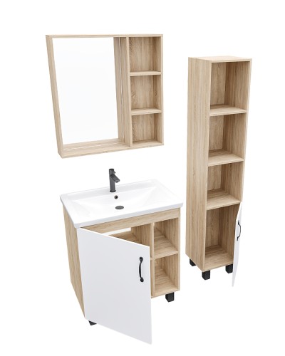 Зеркало со шкафом Grossman Флай 70 207001 Дуб сонома