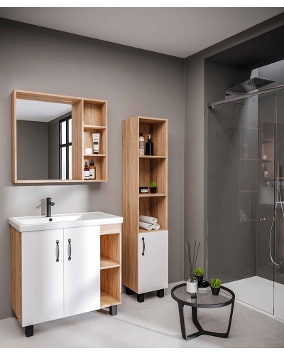 Зеркало со шкафом Grossman Флай 80 208001 Дуб сонома