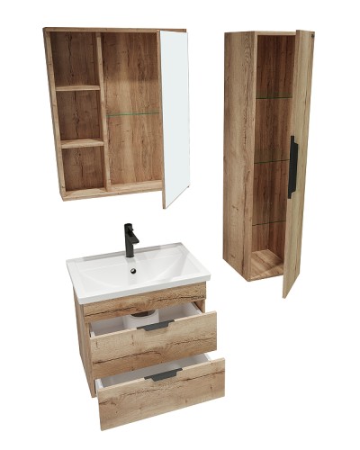 Зеркальный шкаф Grossman Форта 60 206003 Дуб галифакс