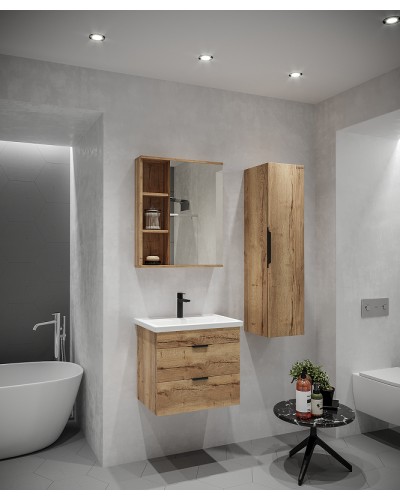 Зеркальный шкаф Grossman Форта 60 206003 Дуб галифакс