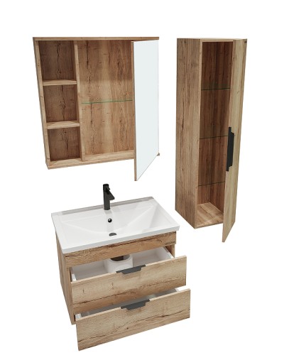 Зеркальный шкаф Grossman Форта 70 207002 Дуб галифакс