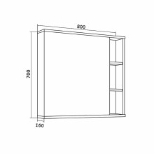 Зеркальный шкаф Grossman Форта 80 208002 Дуб галифакс