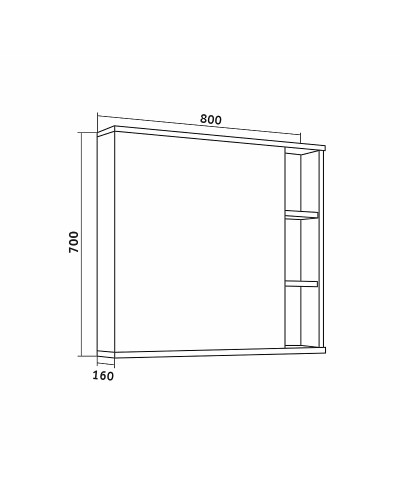 Зеркальный шкаф Grossman Форта 80 208002 Дуб галифакс