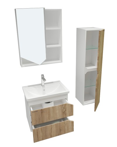 Зеркальный шкаф Grossman Инлайн 60 L 206002 Белый