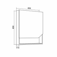 Зеркальный шкаф Grossman Инлайн 60 L 206002 Белый