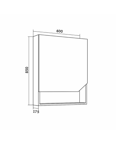 Зеркальный шкаф Grossman Инлайн 60 L 206002 Белый