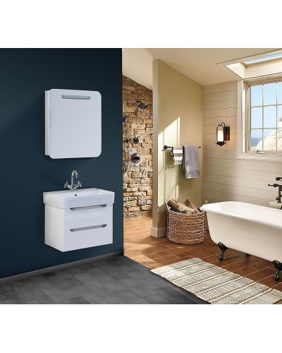 Зеркальный шкаф Onika Неаполь 60.01 R 206064 с подсветкой Белый