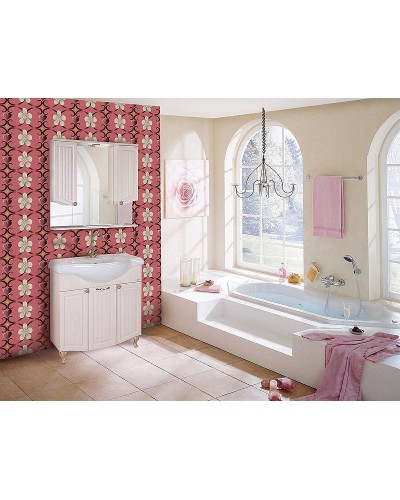 Зеркало со шкафом Onika Арно-Классик 80.01 208085 Белое дерево