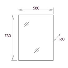 Зеркальный шкаф Onika Венеция 58.00 205843 Белое