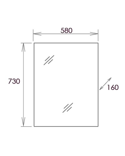 Зеркальный шкаф Onika Венеция 58.00 205843 Белое