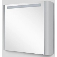 Зеркальный шкаф 80х70 см серый шелк глянец L Am.Pm Sensation M30MCL0801FG