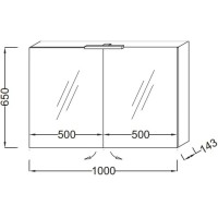 Зеркальный шкаф 100х65 см белый блестящий Jacob Delafon EB1365-G1C