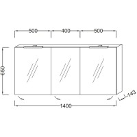 Зеркальный шкаф 140х65 см белый блестящий Jacob Delafon EB1370-G1C