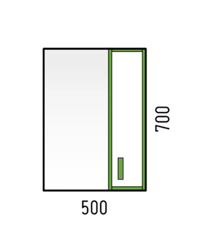 Зеркало со шкафом Corozo Спектр 50 SD-00000708 Серое Белое